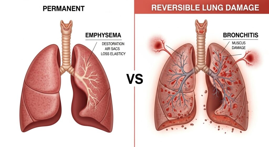 Permanent vs Reversible Lung Damage After Smoking