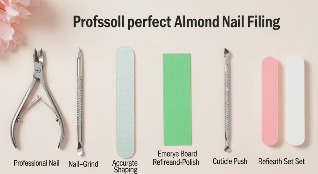 Tools Needed for Almond Nail Filing