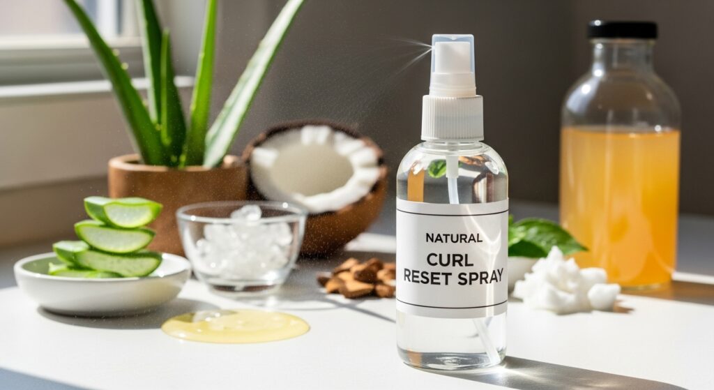 Natural Ingredients for Homemade Curl Reset Spray