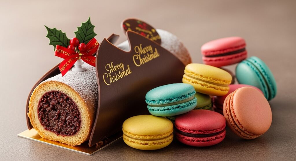 Authentic French Christmas Sweets - From Bûche de Noël to Macarons