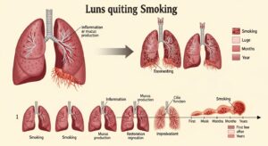 How long does it take for a person's lung to heal after quitting smoking?