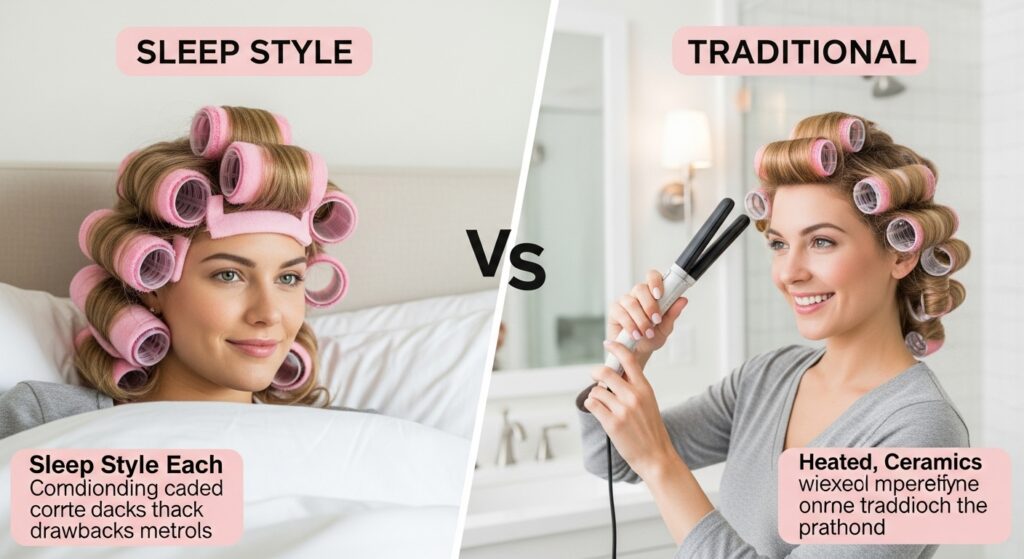 Sleep Styler vs Traditional Hair Curlers