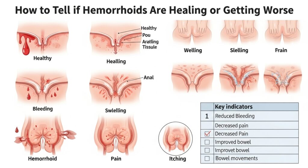 How to Tell if Hemorrhoids Are Healing or Getting Worse?